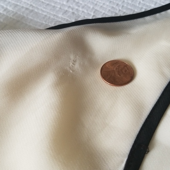 Cream and black tank with tie waist - Picture 4 of 5